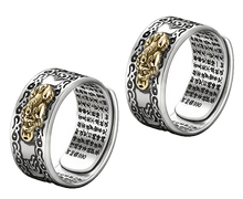 Load image into Gallery viewer, Feng Shui Ring Suey Pixiu Mantra